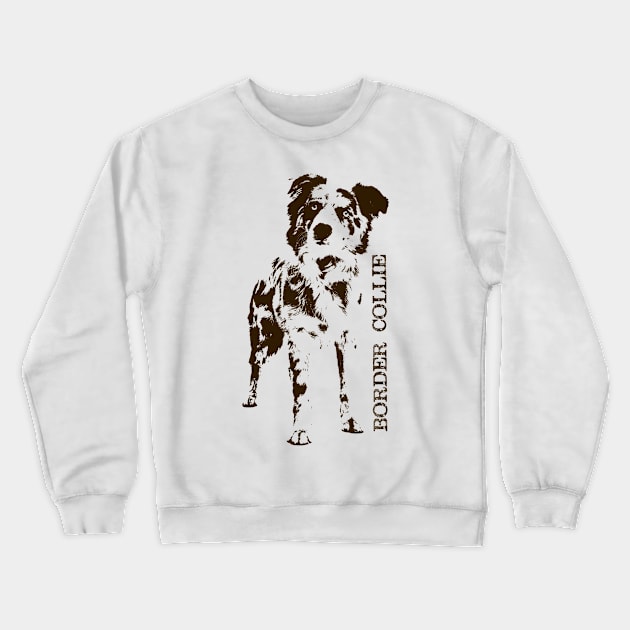 Border Collie Crewneck Sweatshirt by Nartissima